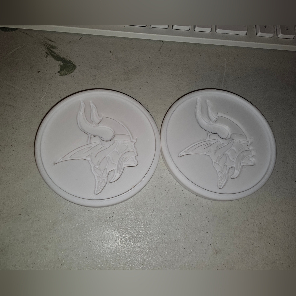 White Viking Logo Coasters